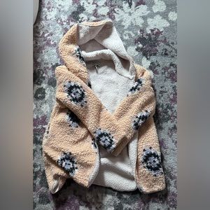 Urban Outfitters Fluffy Western Boho Teddy Coat